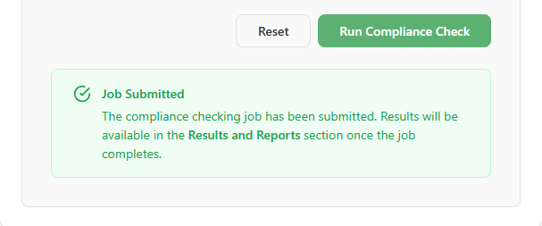 Job submitted confirmation