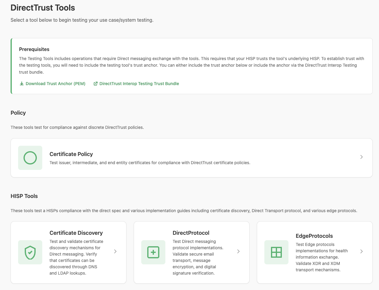 Main content area — home dashboard