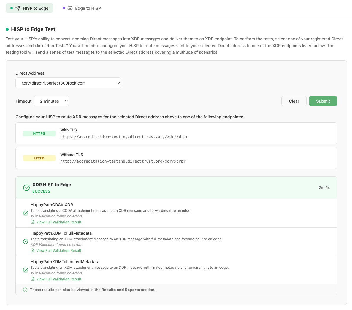 Completed test suite showing overall SUCCESS status