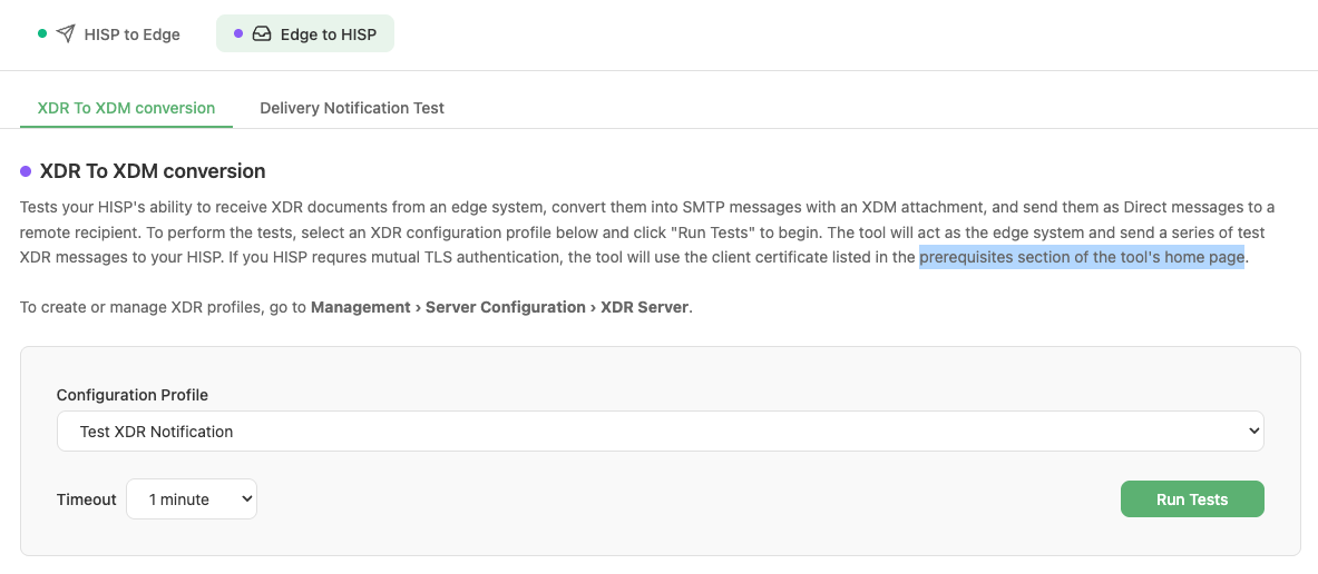 XDR To XDM Conversion test configuration